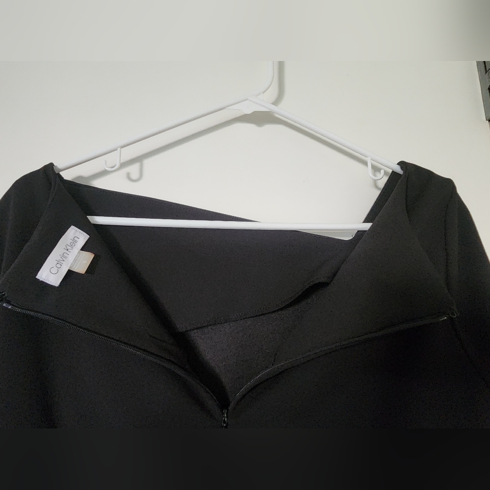 NWT Calvin Klein Black Dress w/ 3/4 sleeves - Picture 6 of 6